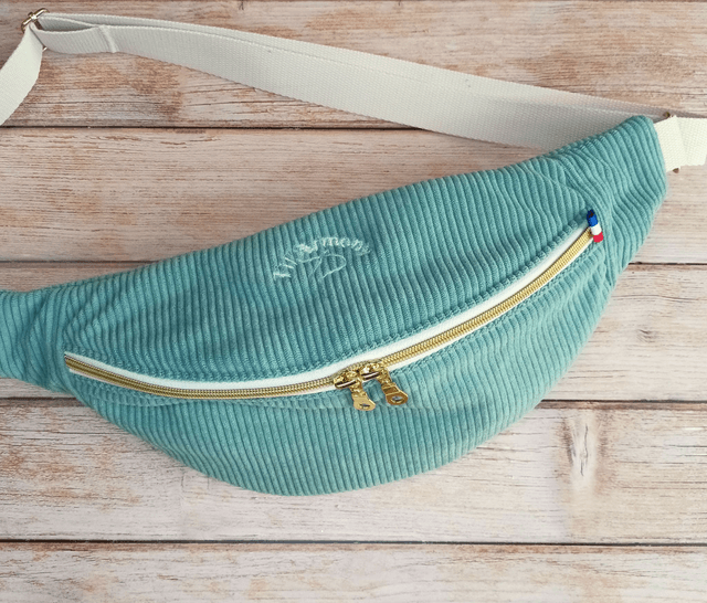 Banane adulte velours vert jade