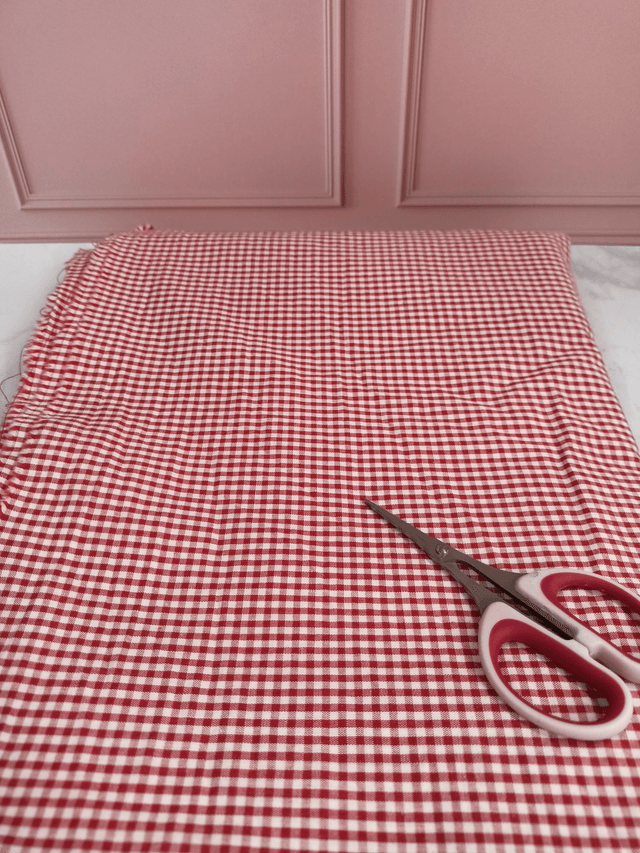 Tissu coton vichy rouge/blanc