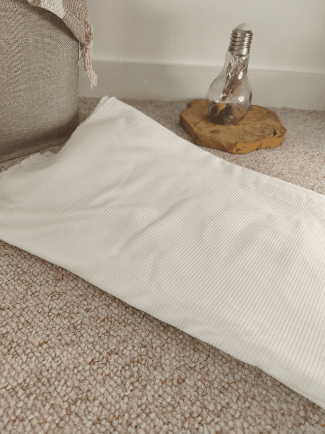 Velours côtelé blanc polaire